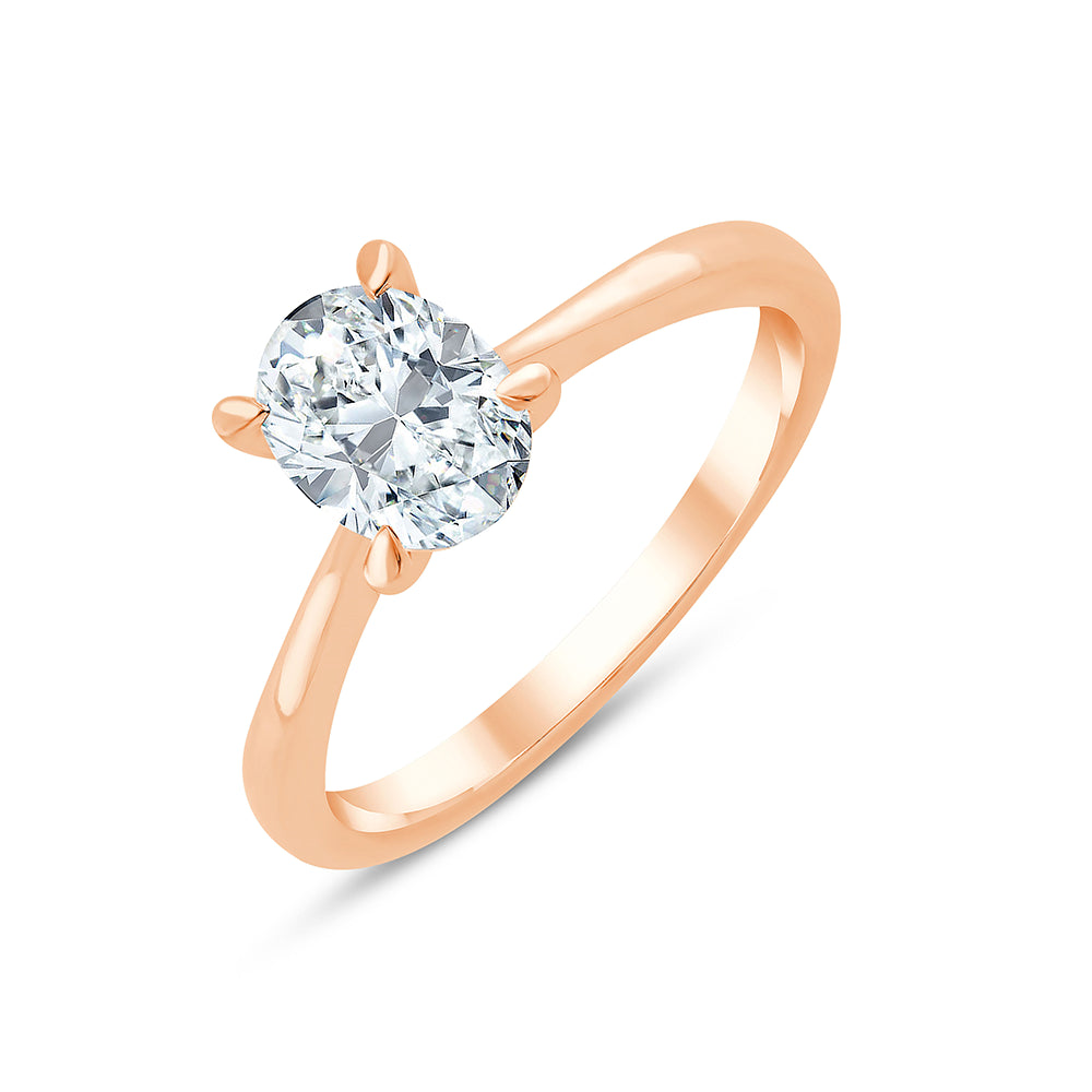 Oval Cut Solitaire Engagement Ring 