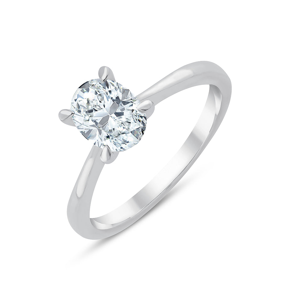 Oval Cut Solitaire Engagement Ring 