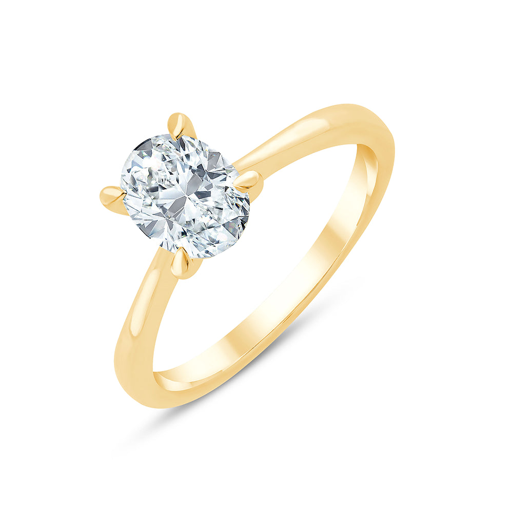Oval Cut Solitaire Engagement Ring 