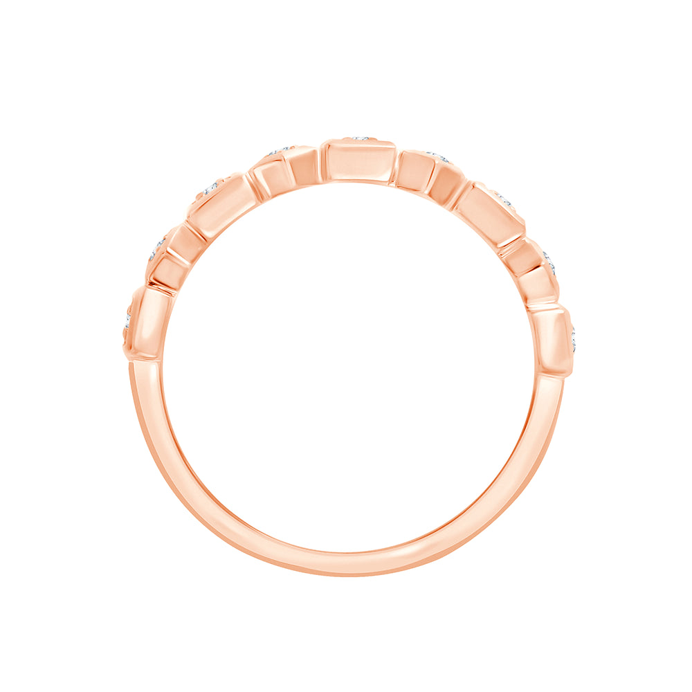 Brilliant Cut Geometric Frame Band