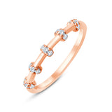 Brilliant Cut Bar Station Stackable Ring