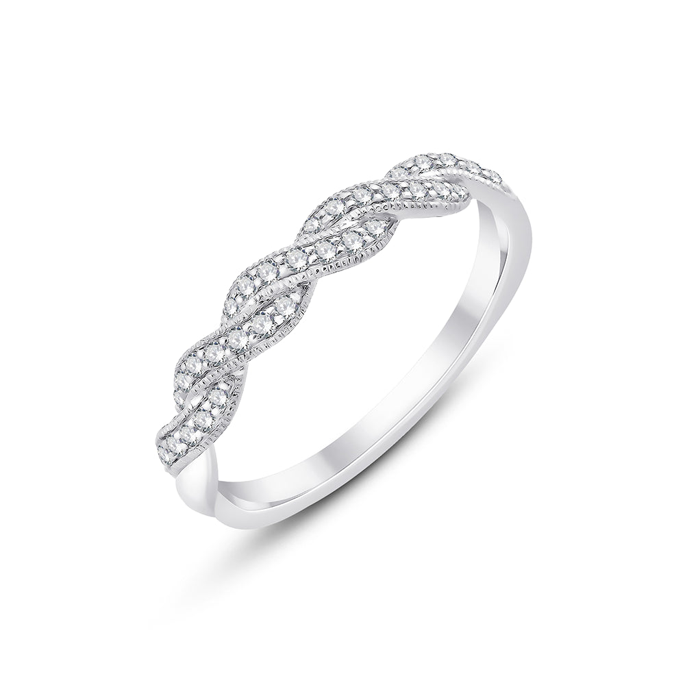 Brilliant Cut Twisted Band