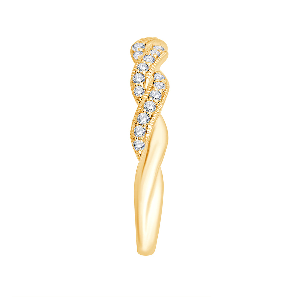 Brilliant Cut Twisted Band