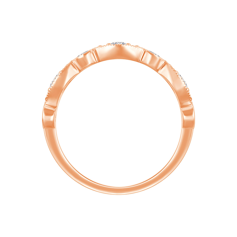 Brilliant Cut Alternating Frame Band