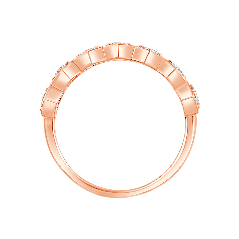 Hexagon Diamond Stackable Ring