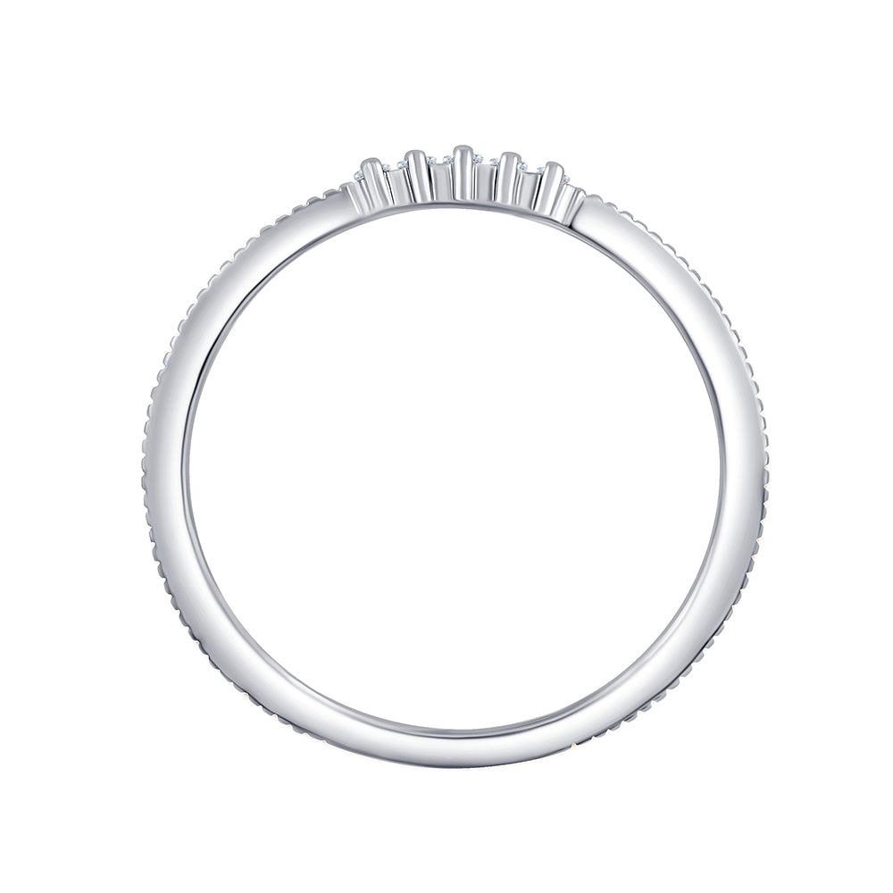 Baguette Cut Textured Accent Band