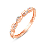 Brilliant Cut Alternating Geometric Band