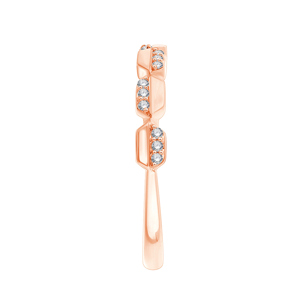 Brilliant Cut Alternating Geometric Band