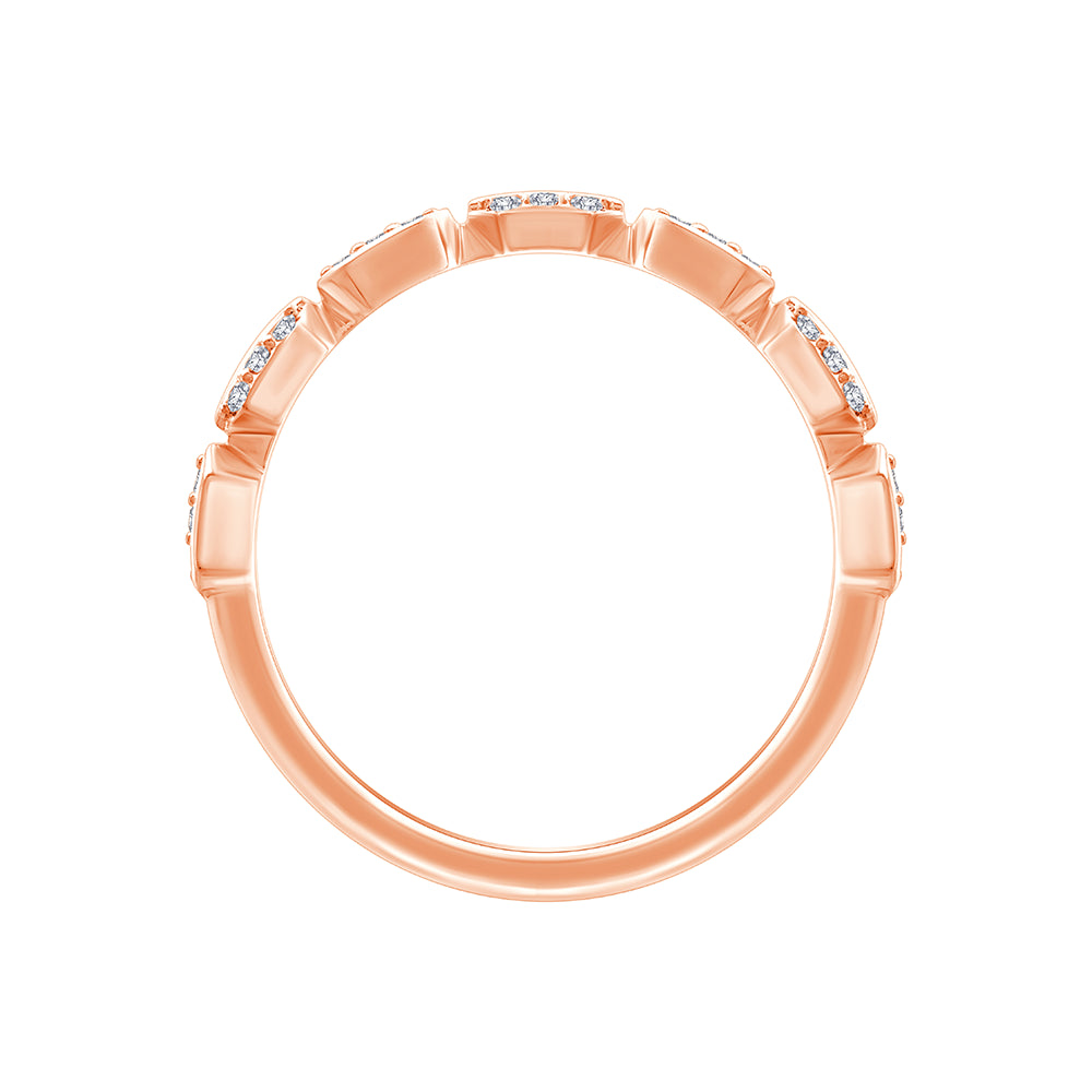 Brilliant Cut Alternating Geometric Band