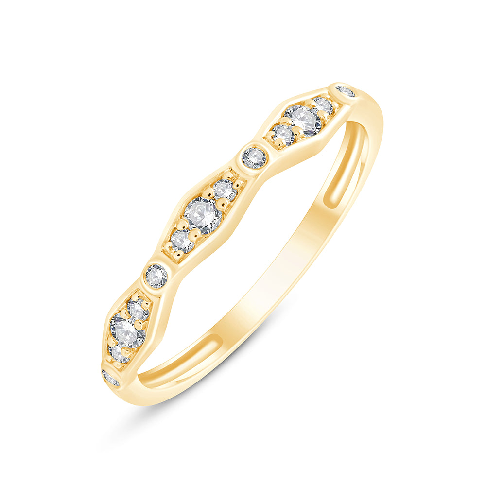 Brilliant Cut Geometric Flow Band