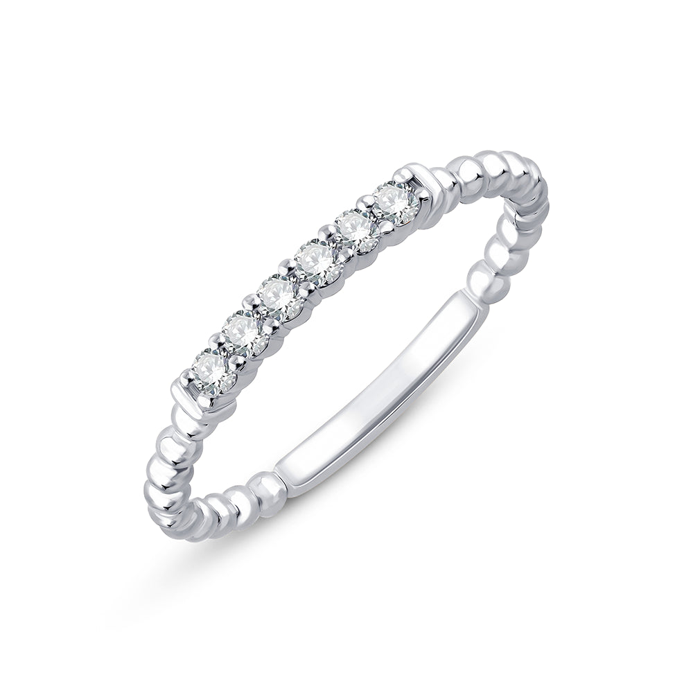 Brilliant Cut Beaded Accent Band