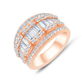 Baguette Row Layered Band
