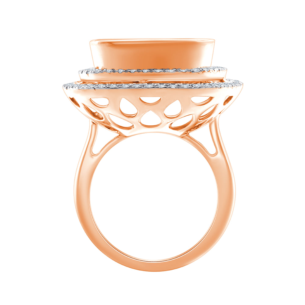 Polki Double Halo Diamond Ring