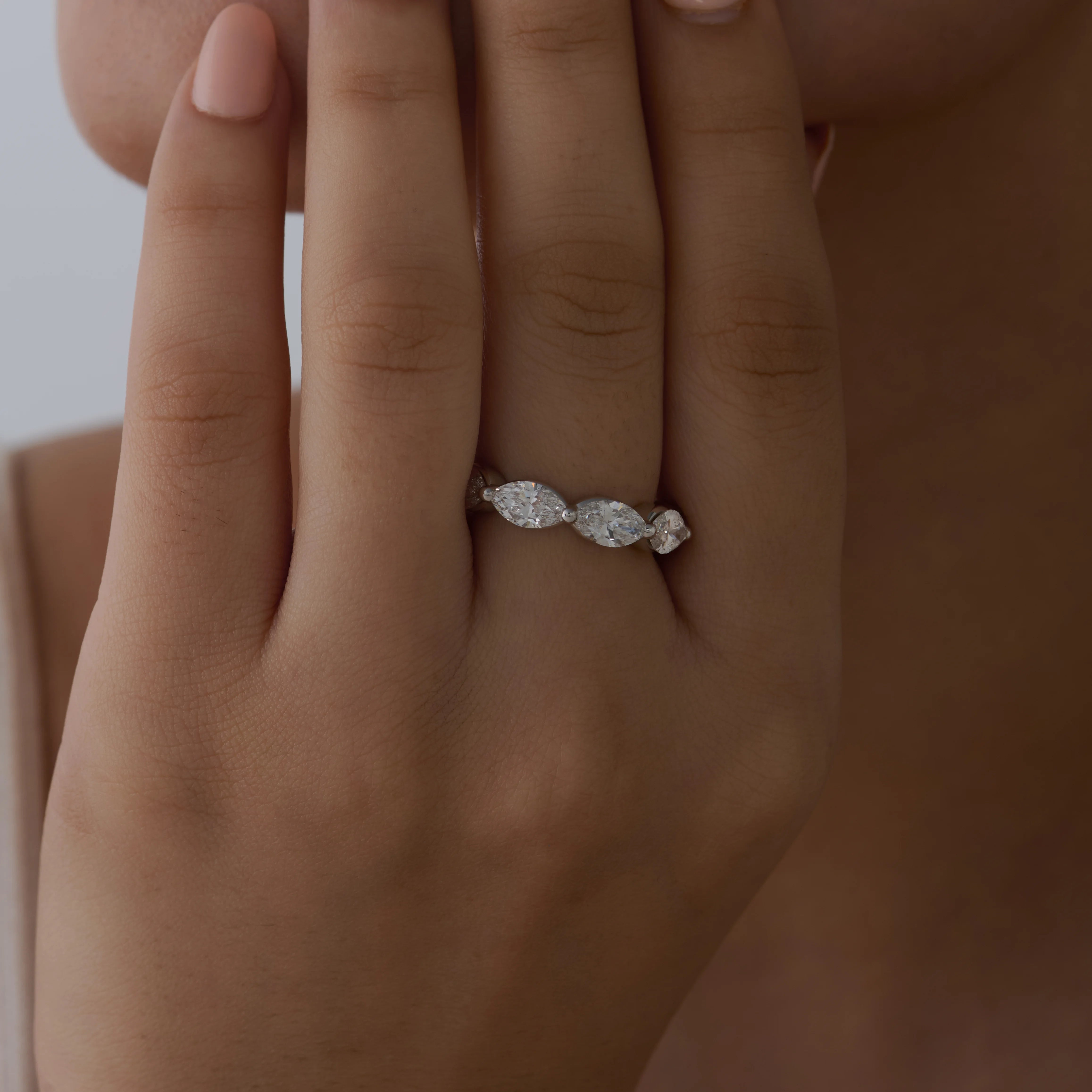 Horizontal Marquise Cut Eternity Band