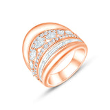 Mixed Cut Multi-Row Statement Ring