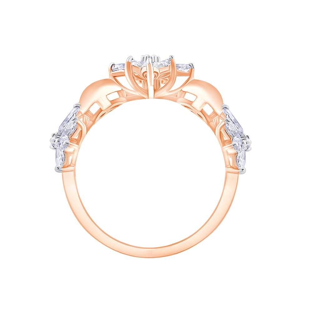 Marquise Cut Floral Cocktail Ring 