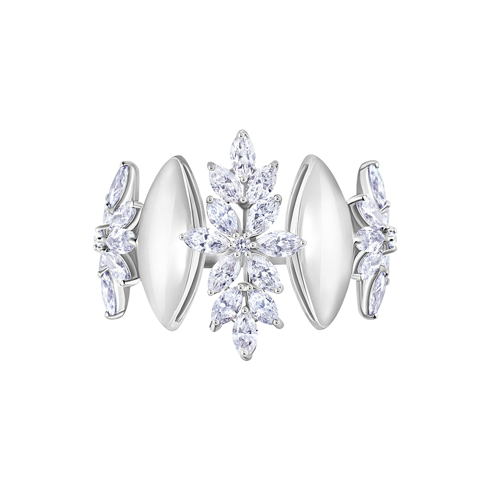 Marquise Cut Floral Cocktail Ring 