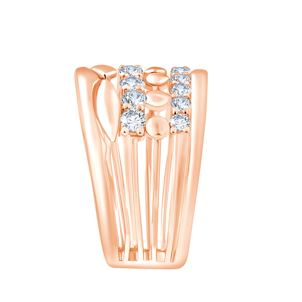 Brilliant Cut Muli-Row Layered Band 