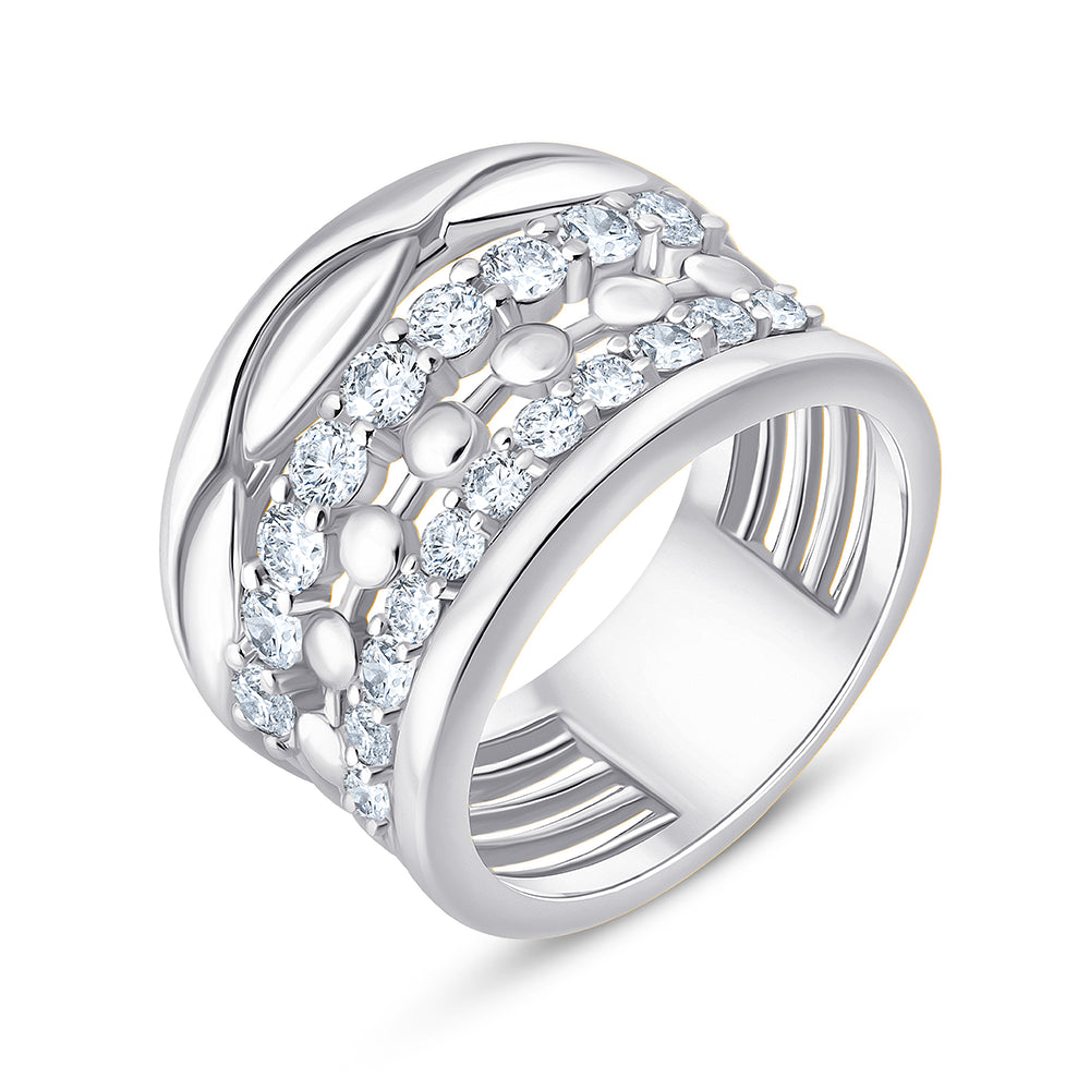 Brilliant Cut MuliRow Layered Band 
