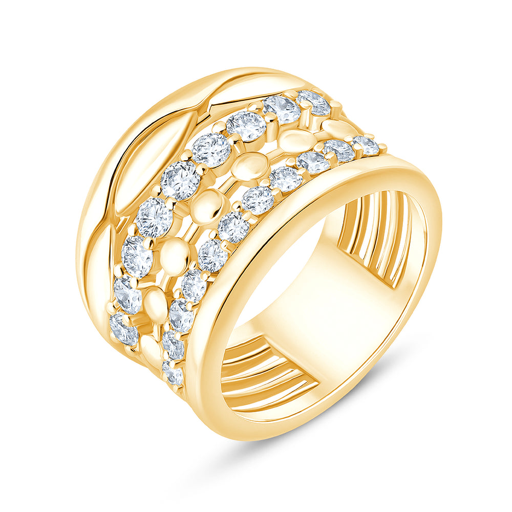 Brilliant Cut MuliRow Layered Band 