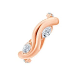 Marquise Cut Wave Ring