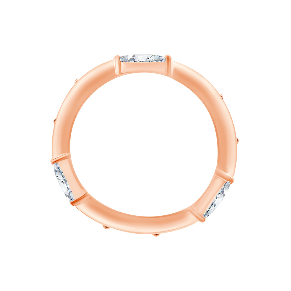 Marquise Cut Wave Ring 