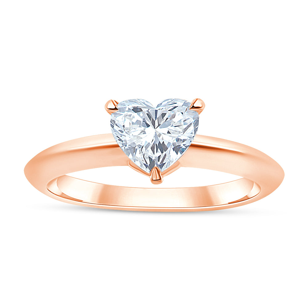 1 Carat Heart Cut Solitaire Ring