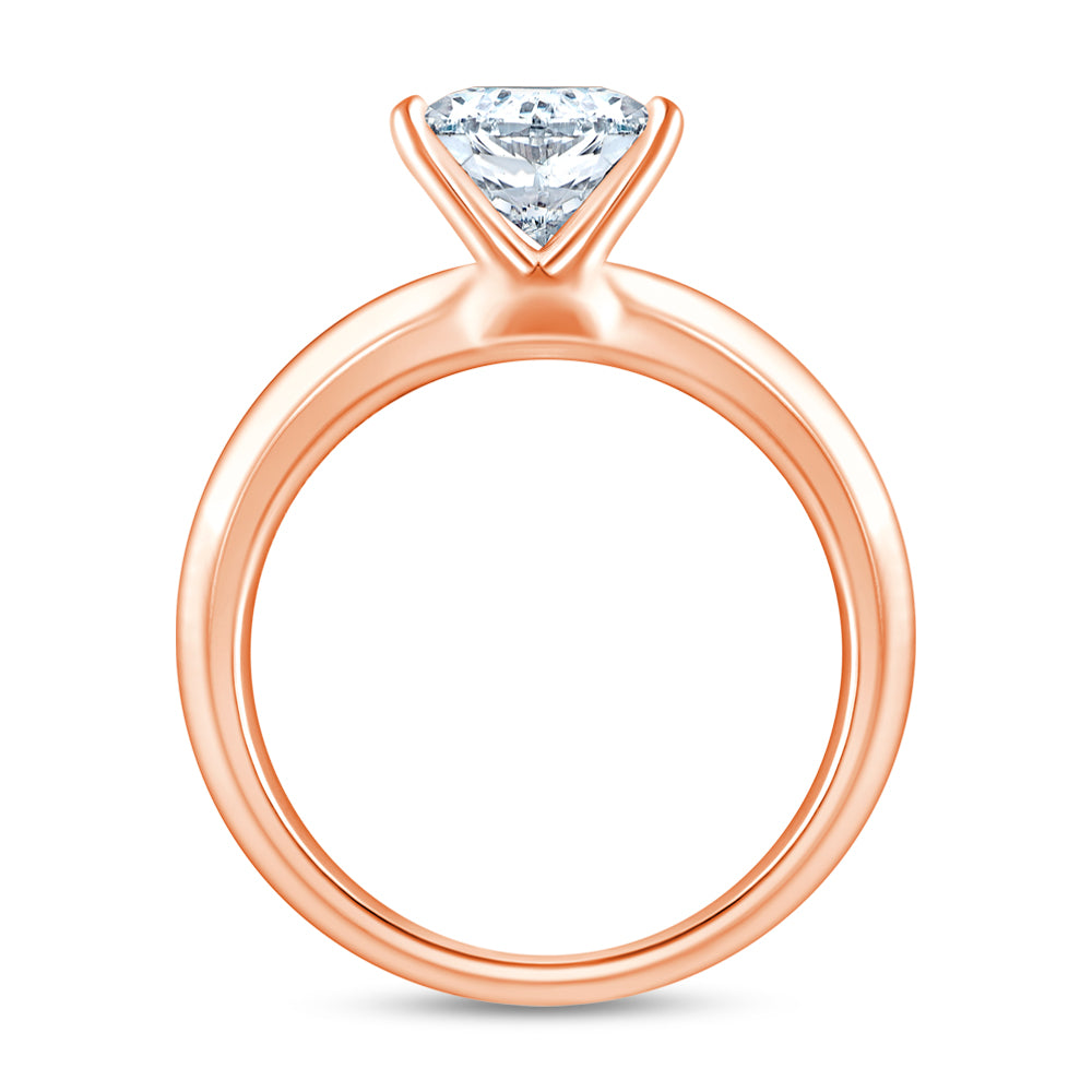 1 Carat Trillion Cut Solitaire Ring
