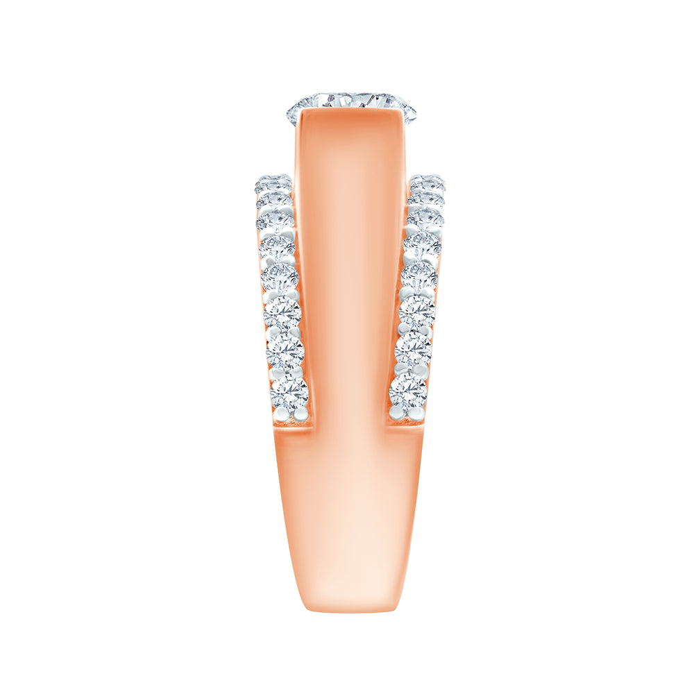 Brilliant Cut Solitaire WideBand Mens Ring