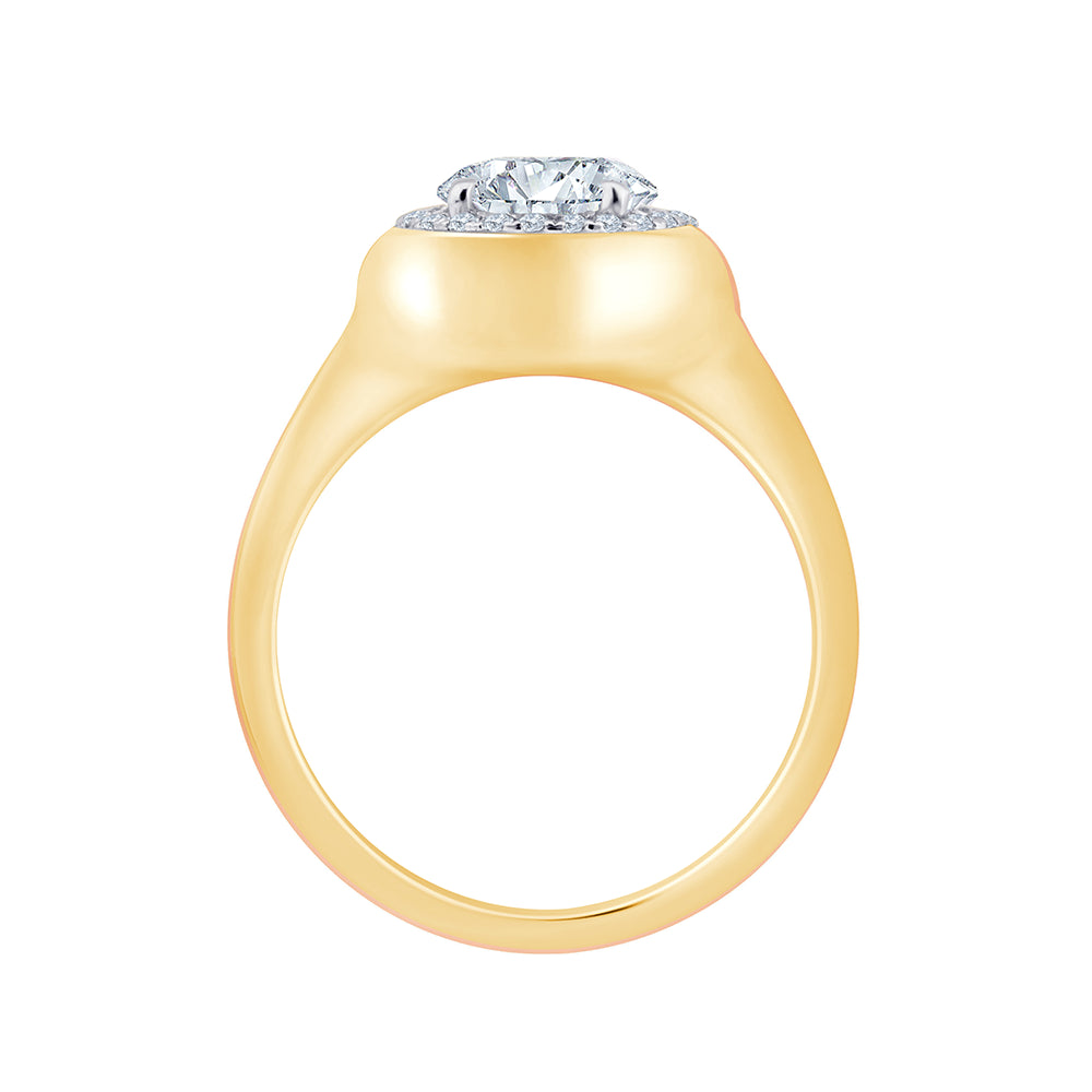 11 Carat Brilliant Cut Halo Solitaire Ring 