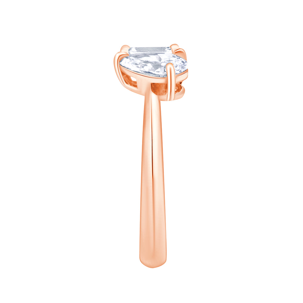 Pear  Emerald Cut Toi Et Moi Ring