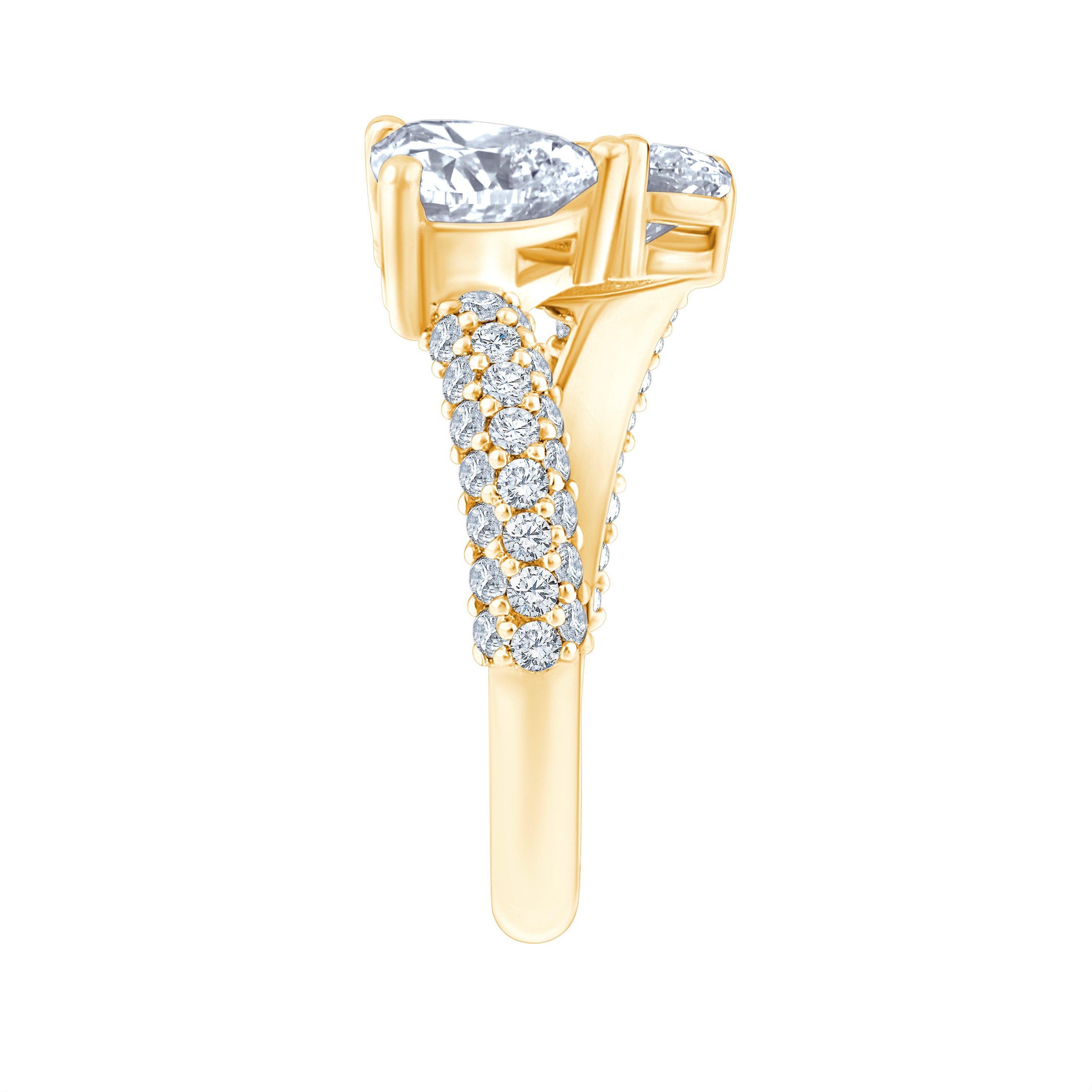 Heart  Oval Cut Toi Et Moi Ring