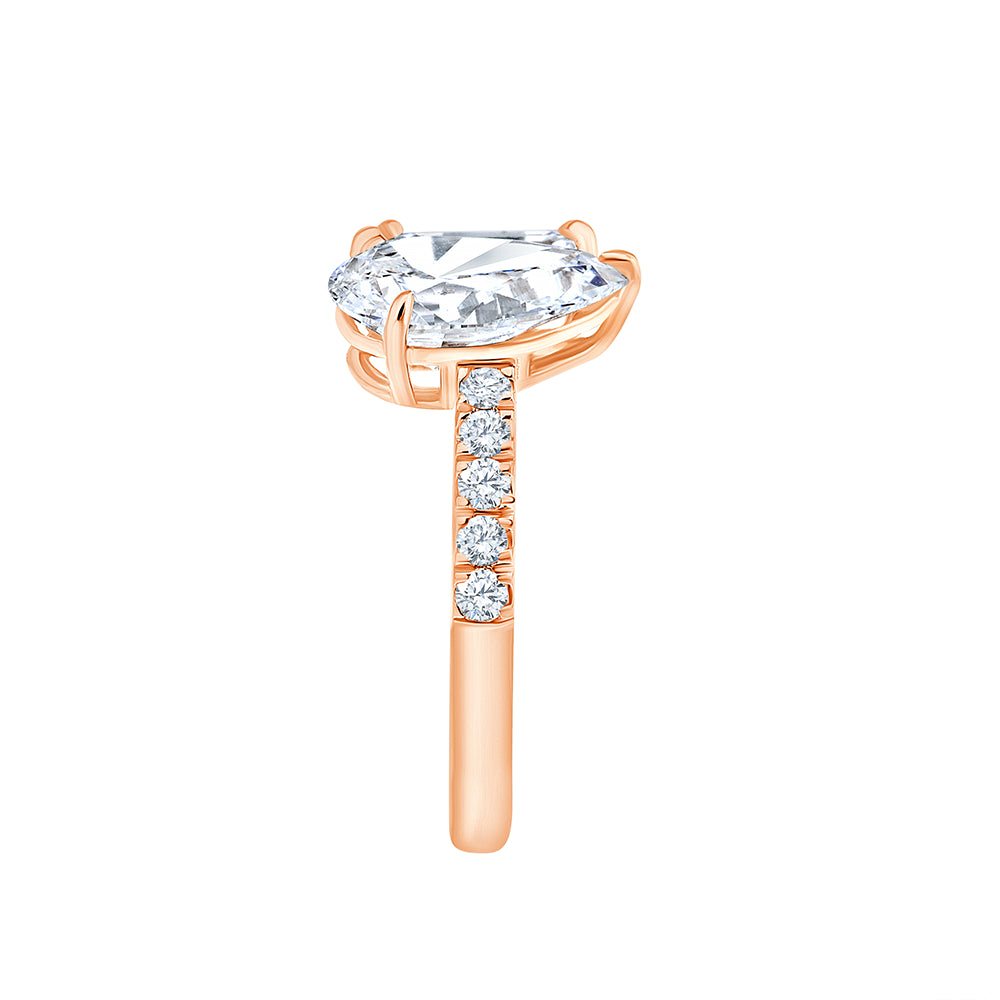 Pear  Emerald Cut Toi Et Moi Ring