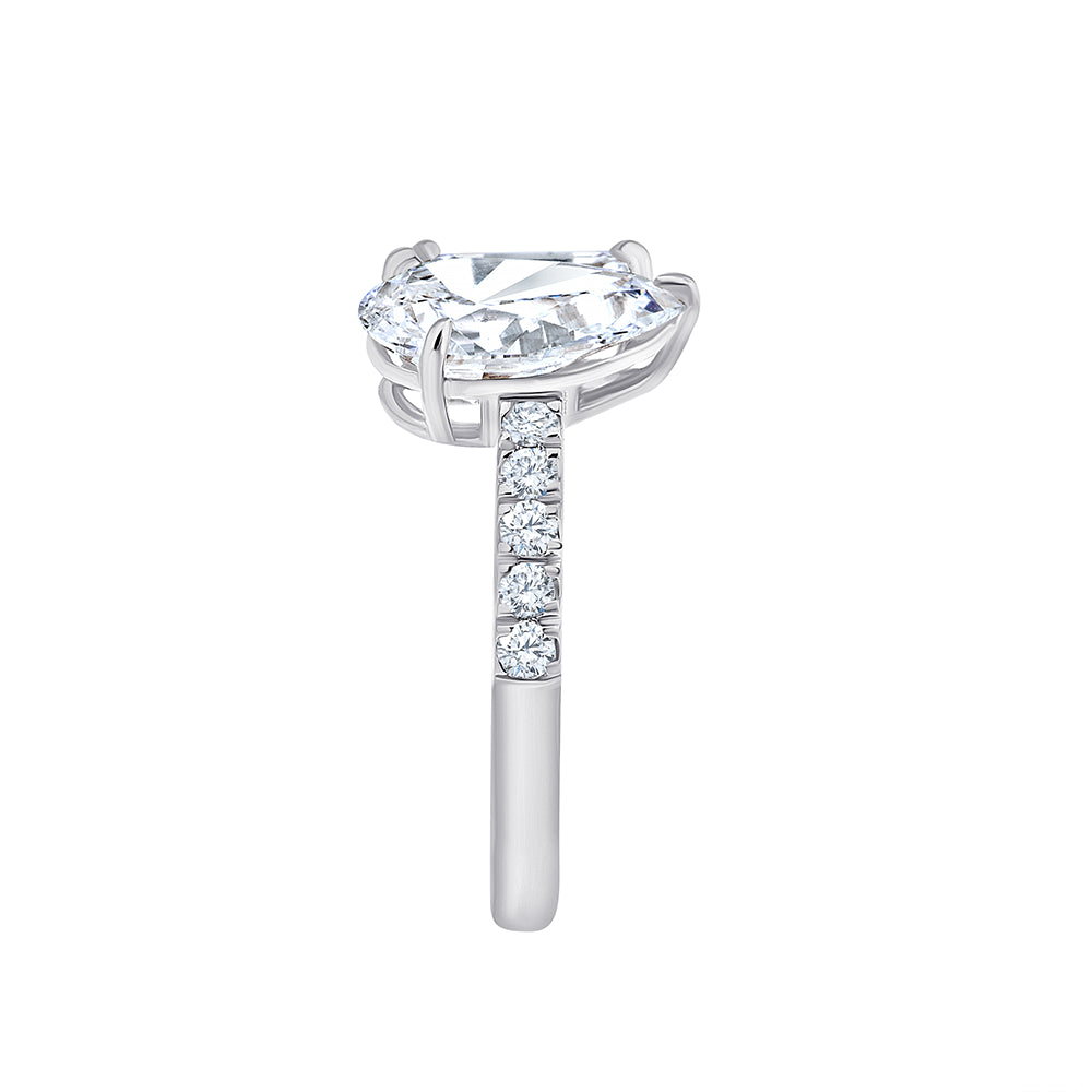 Pear  Emerald Cut Toi Et Moi Ring
