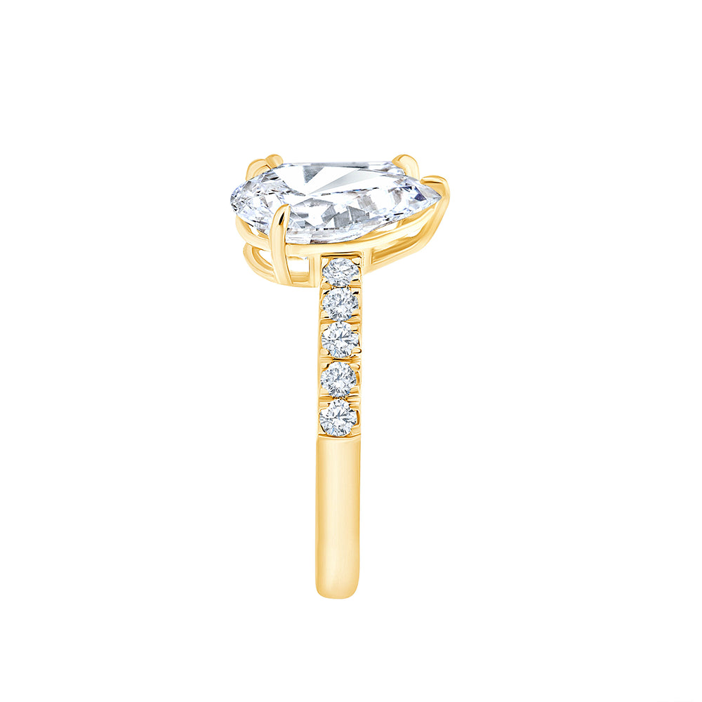 Pear  Emerald Cut Toi Et Moi Ring