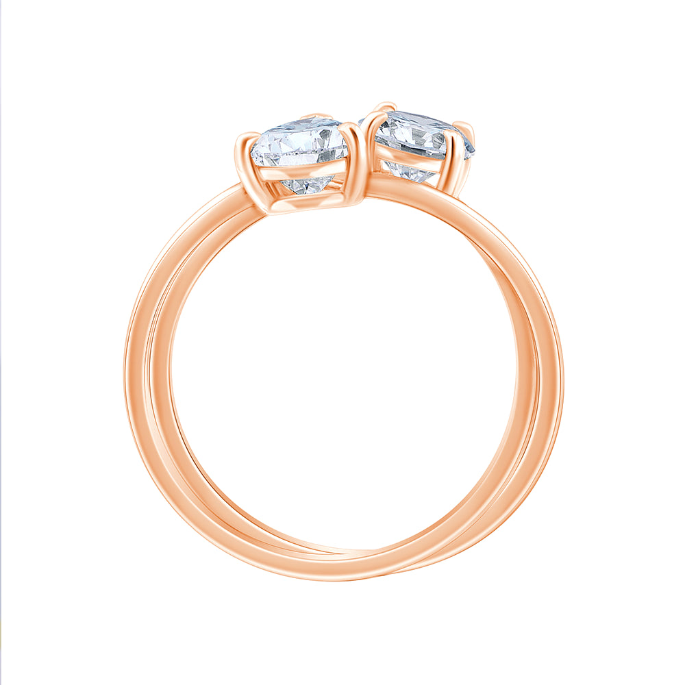 Brilliant  Pear Cut Toi Et Moi Ring