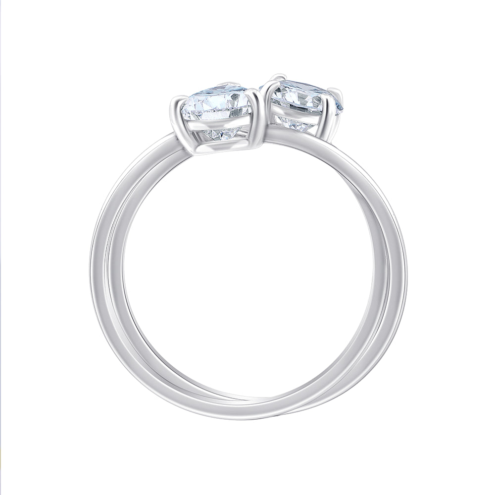Brilliant  Pear Cut Toi Et Moi Ring