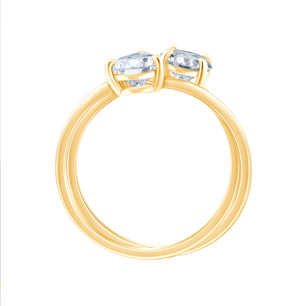 Brilliant  Pear Cut Toi Et Moi Ring