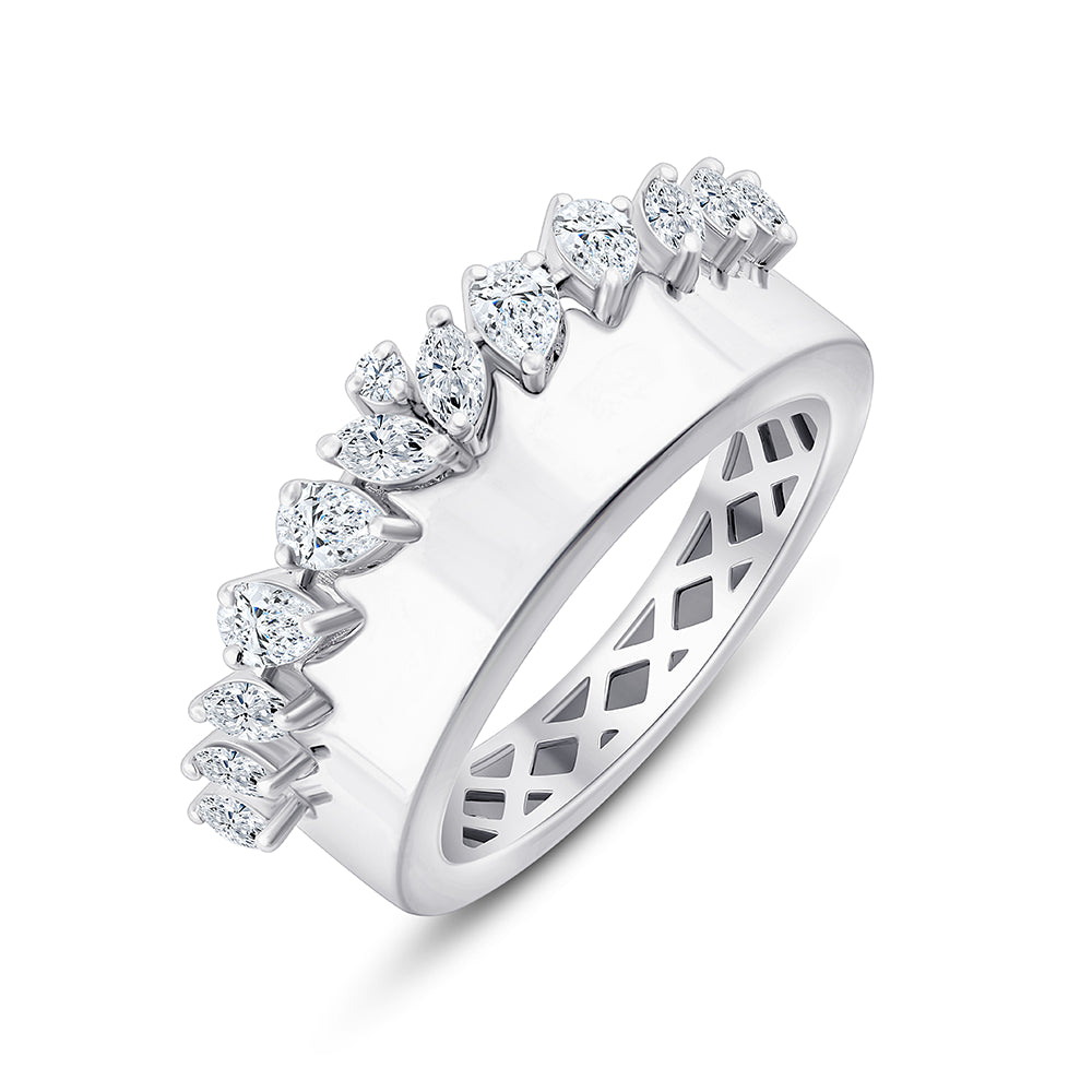 Pear  Marquise Crown Ring