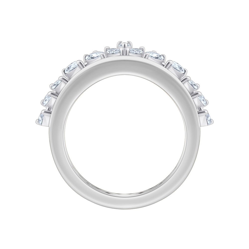 Pear  Marquise Crown Ring