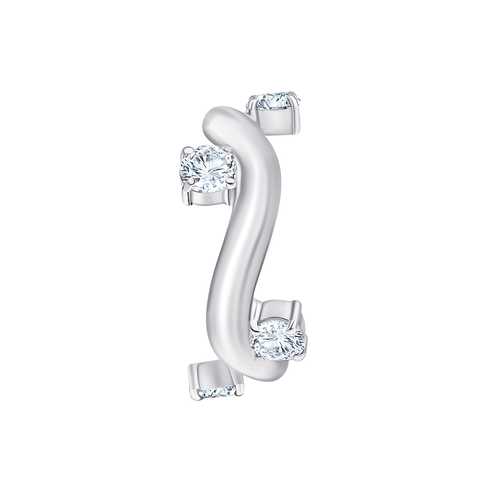 Brilliant Cut Scattered Wave Ring