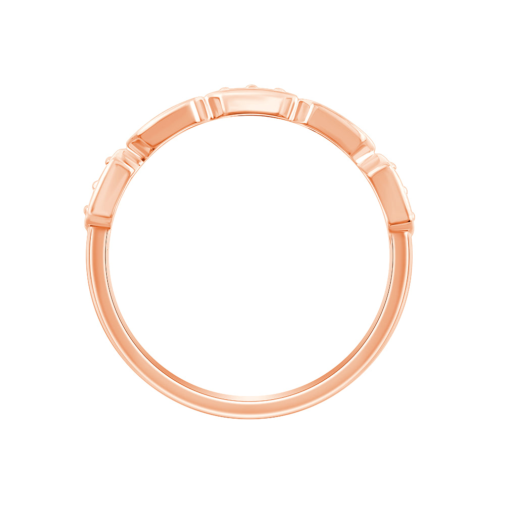 Brilliant Cut Hexagonal Pattern Ring