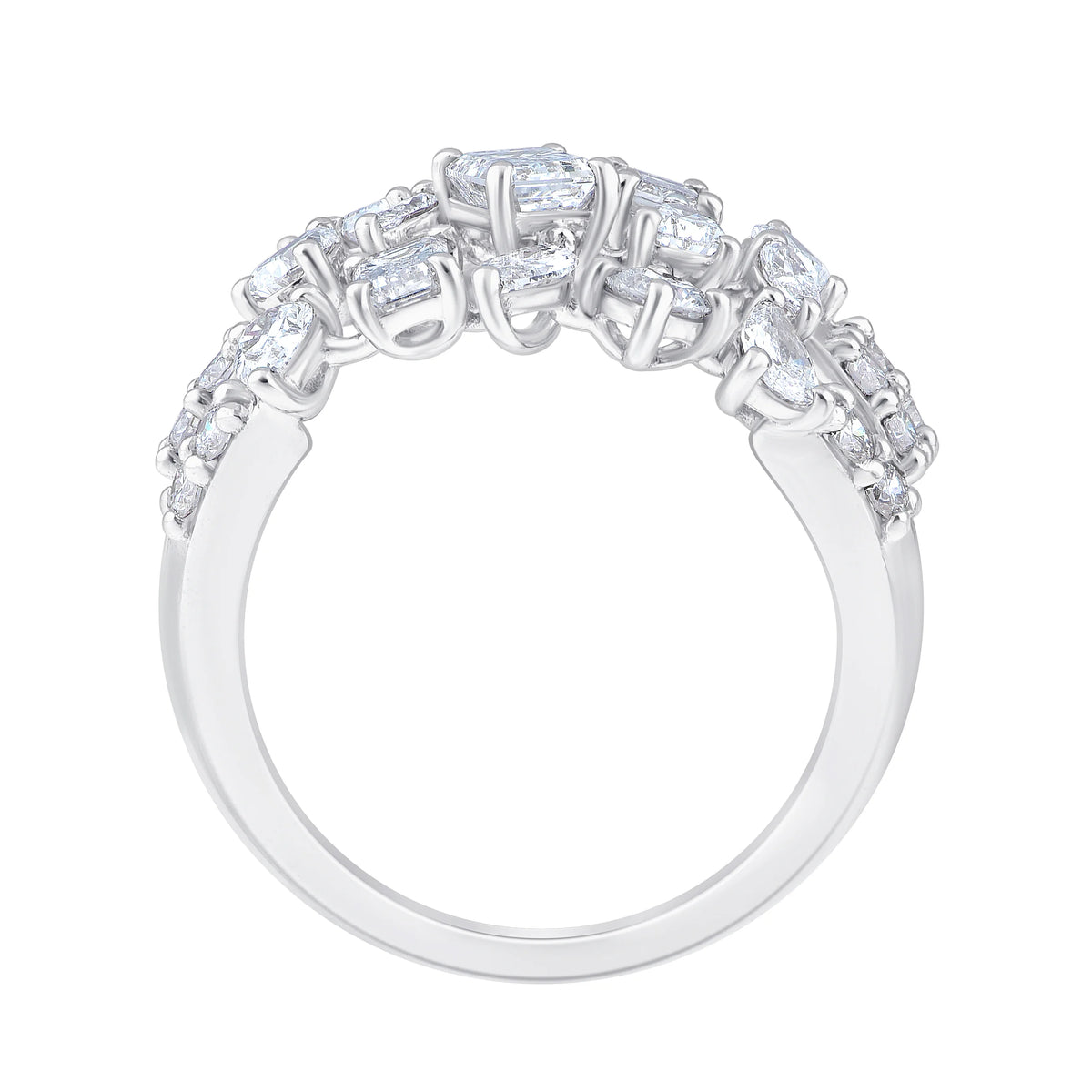 Mixed Cut Scattered Cocktail Ring