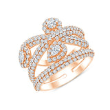 Mixed Cut Crossover Ring