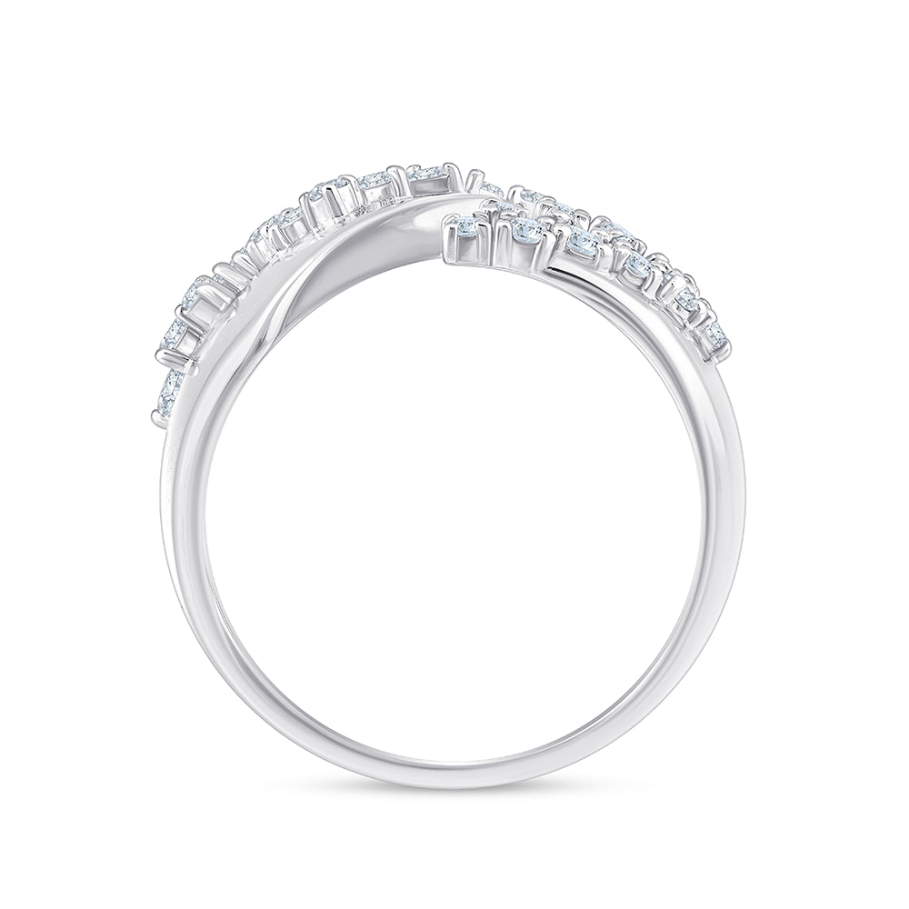 Marquise  Brilliant Cut Scattered Open Ring