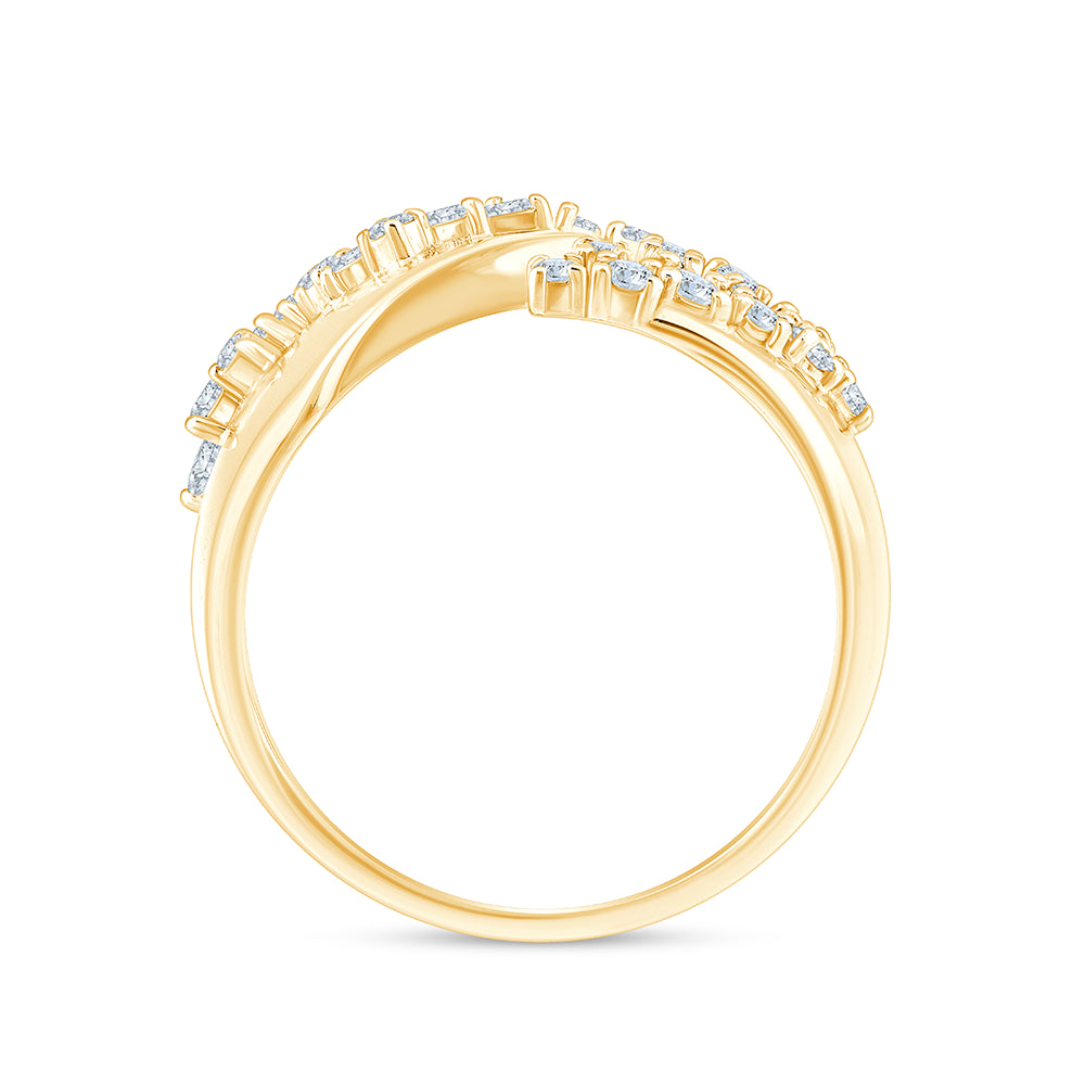 Marquise  Brilliant Cut Scattered Open Ring