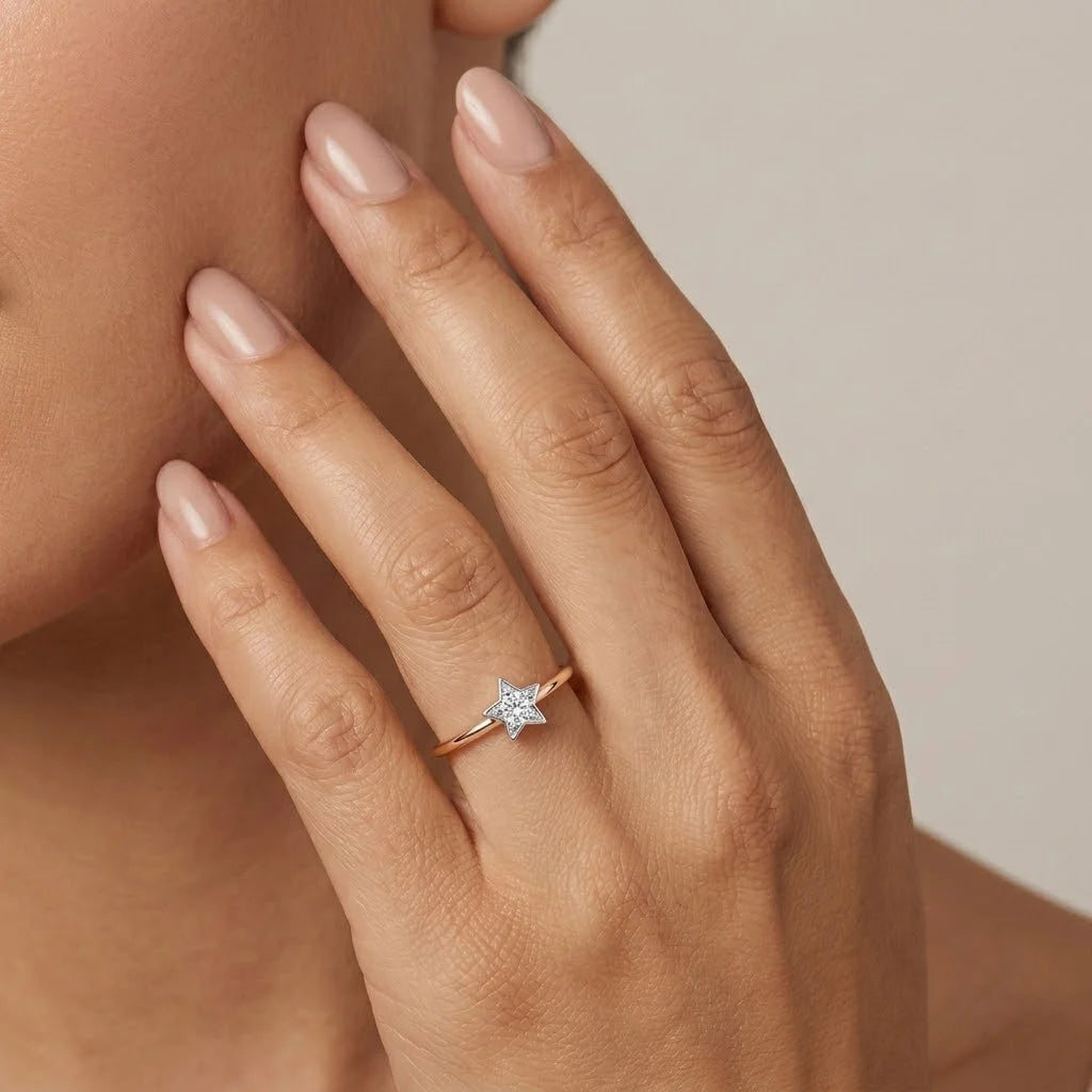 Brilliant Cut Star Ring