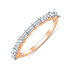 Baguette & Brilliant Cut Stackable Ring