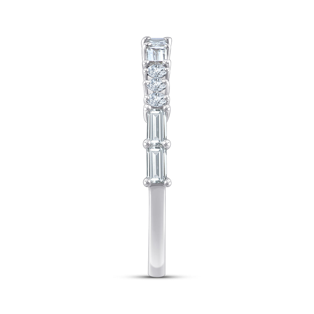 Baguette  Brilliant Cut Stackable Ring