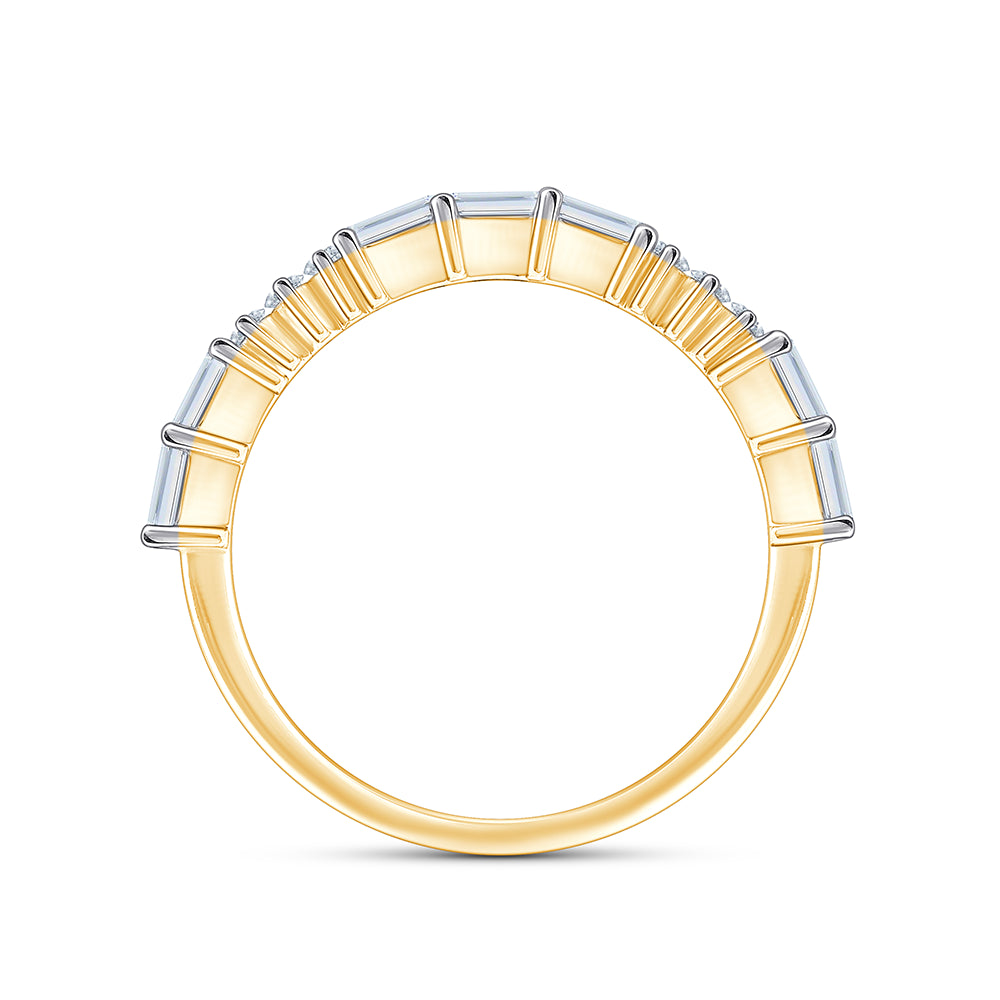 Baguette  Brilliant Cut Stackable Ring